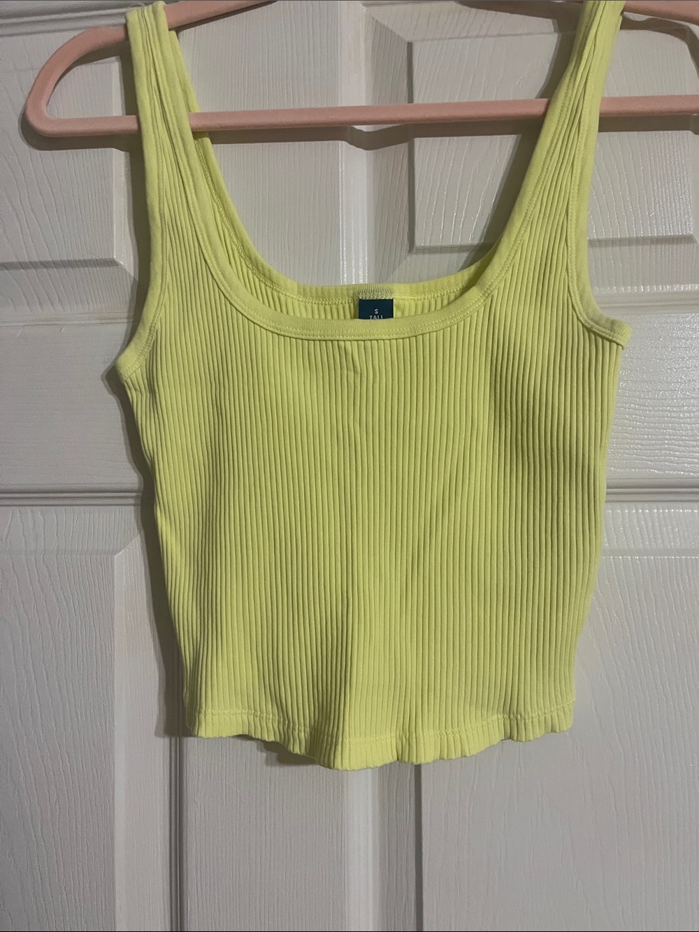 Old Navy Ribbed Scoop Tank Top - Light Yellow